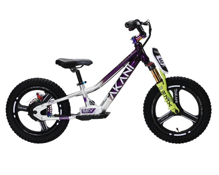 350W TAKANI Electric Balance Bike 16'' - TK1652-RS Plum Silver